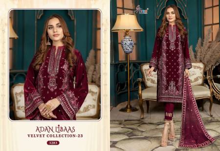 Shree Adan Libaas Velvet Collection Vol 23 Pakistani Suits Catalog
